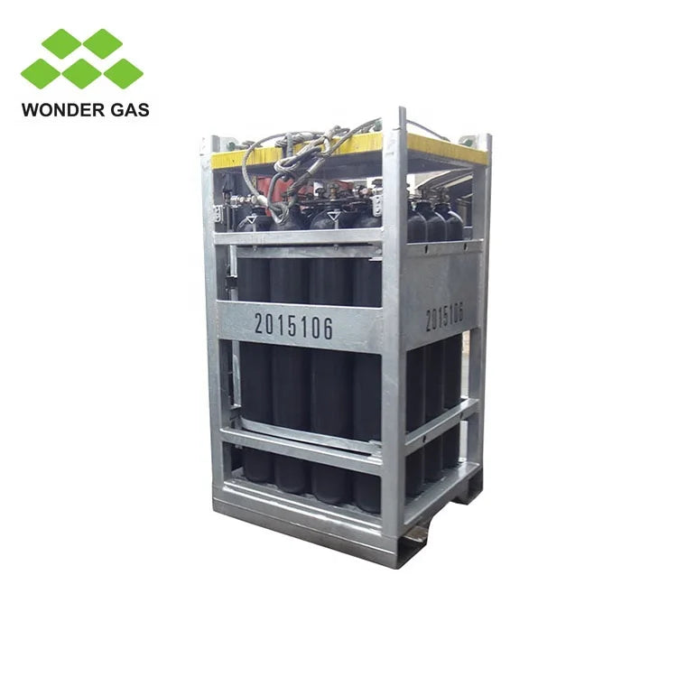 Industrial Hydrogen Cylinder Rack Offshore Platform Use Gas Cylinder Bundle Cluseter 4*4 Type16bottles