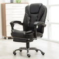 Lumbar Support Arms Executive Office Chair Massage Rolling Lifting Incline Swivel PU Leather Chair
