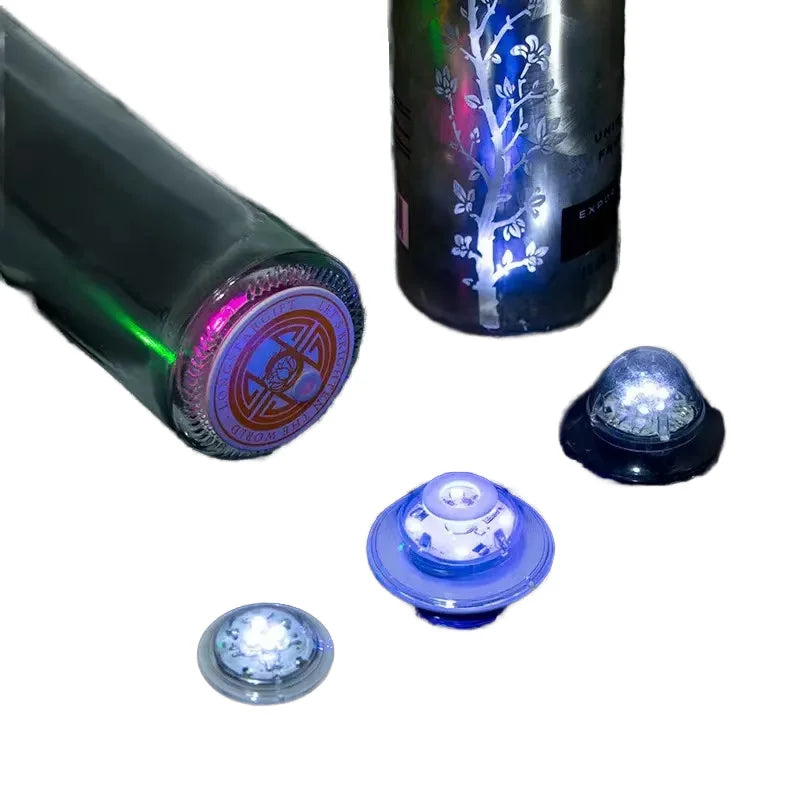 Hot Sale OEM Diameter Thickness Waterproof Led Sticker Coaster for Beer Vodka Bottle Led Glowing Coasters Sticker Bottle Lights