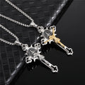 Ready to Ship Stainless Steel Cross Pendant Gold Plated Jesus Cross Necklace for Men Fashion Jewelry for Party Occasions