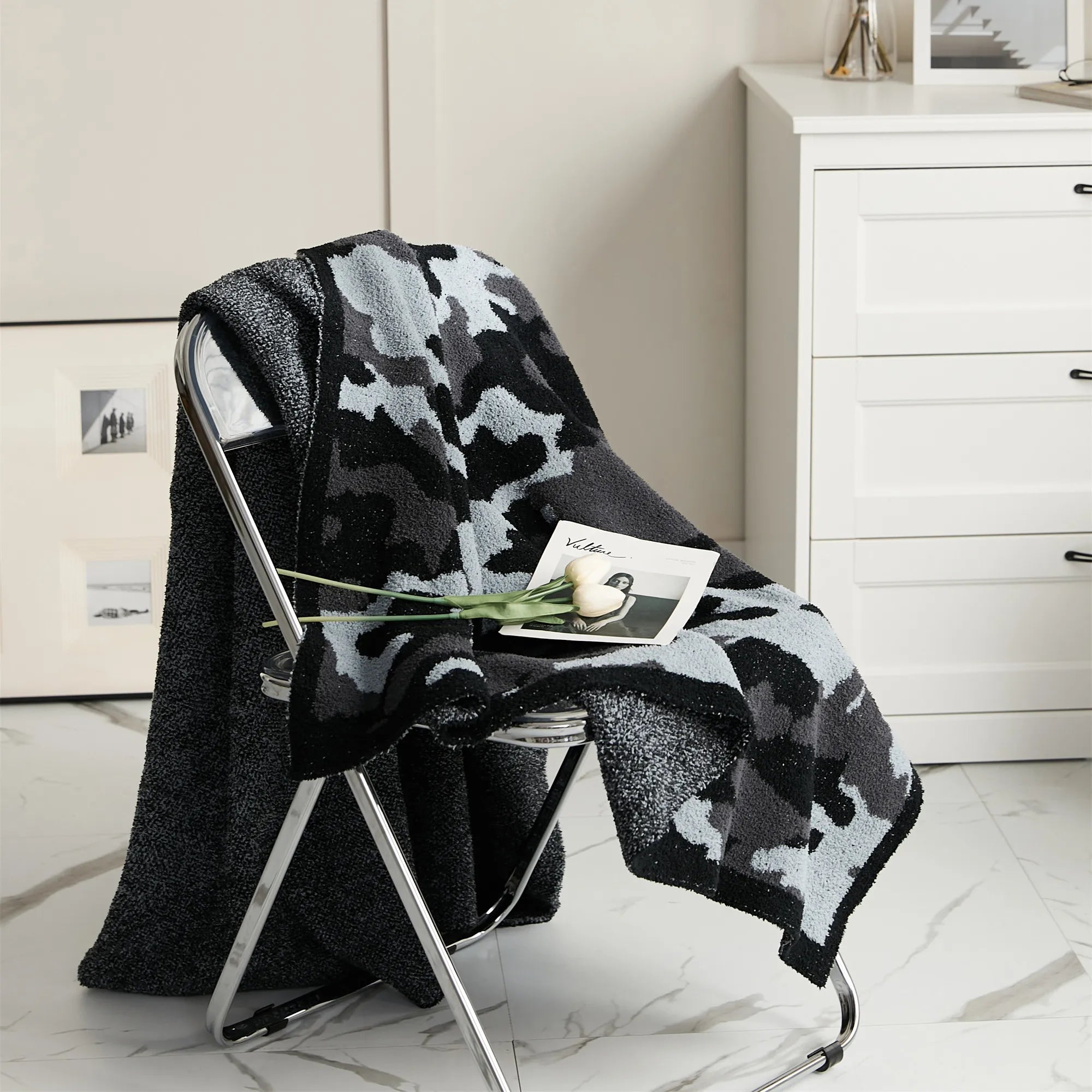 ALN 100% Polyester Blanket Hot Sale Wholesale Throw Blanket Nordic Cradily Plush Bedspread