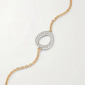 LOZRUNVE China Jewelry Factory Custom 925 Sterling Silver Geometric Halo Oval Bracelet Women