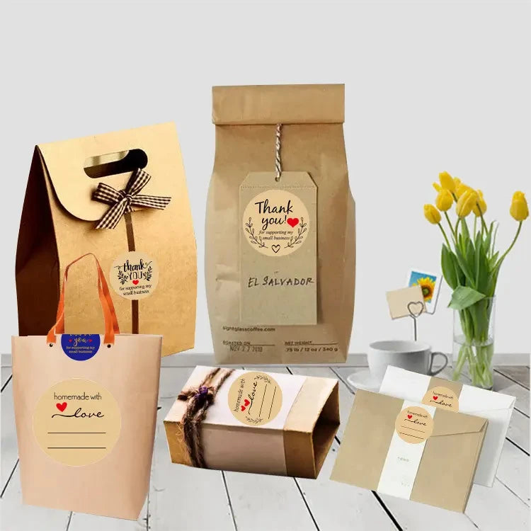 Custom Logo Printed Adhesive Waterproof Vinyl Cake Fast Food Takeaway Lunch Box Stickers Custom Shapes Full Color Packaging