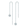 925 Sterling Silver Diamond Jewelry with Dropshipping VVS 0.5CT Moissanite Diamonds Tassel Thread Earrings Fine Jewelry
