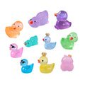 New Arrival Colored Luminous Effect Miniature 3d Duck Design Diy Resin Charm for Keyring