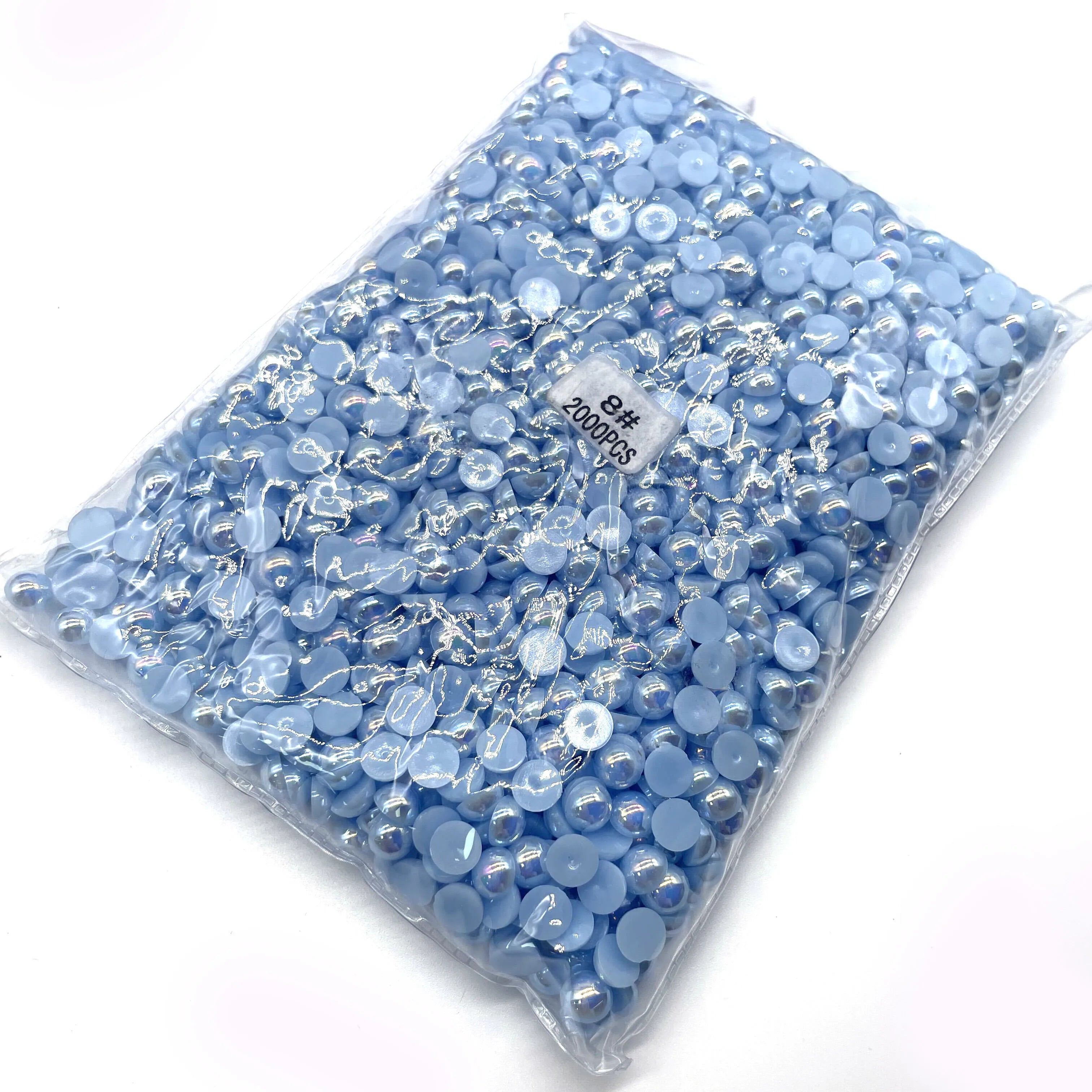 AB Color  Flatback Imitation Pearls Resin Pearl Beads Half Round Faux Pearls for DIY Crafts Making