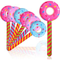 JOYEE PVC Inflatable Donut 33 Inch Lollipop Shape Candy Themed Birthday Decorations for Kids MegaBDM