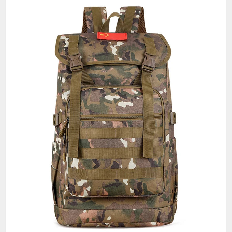 QXMOVING Tactical Laptop Backpack Oxford Waterproof Outdoor Gym Molle System Bag for Travel Hiking Camera Use