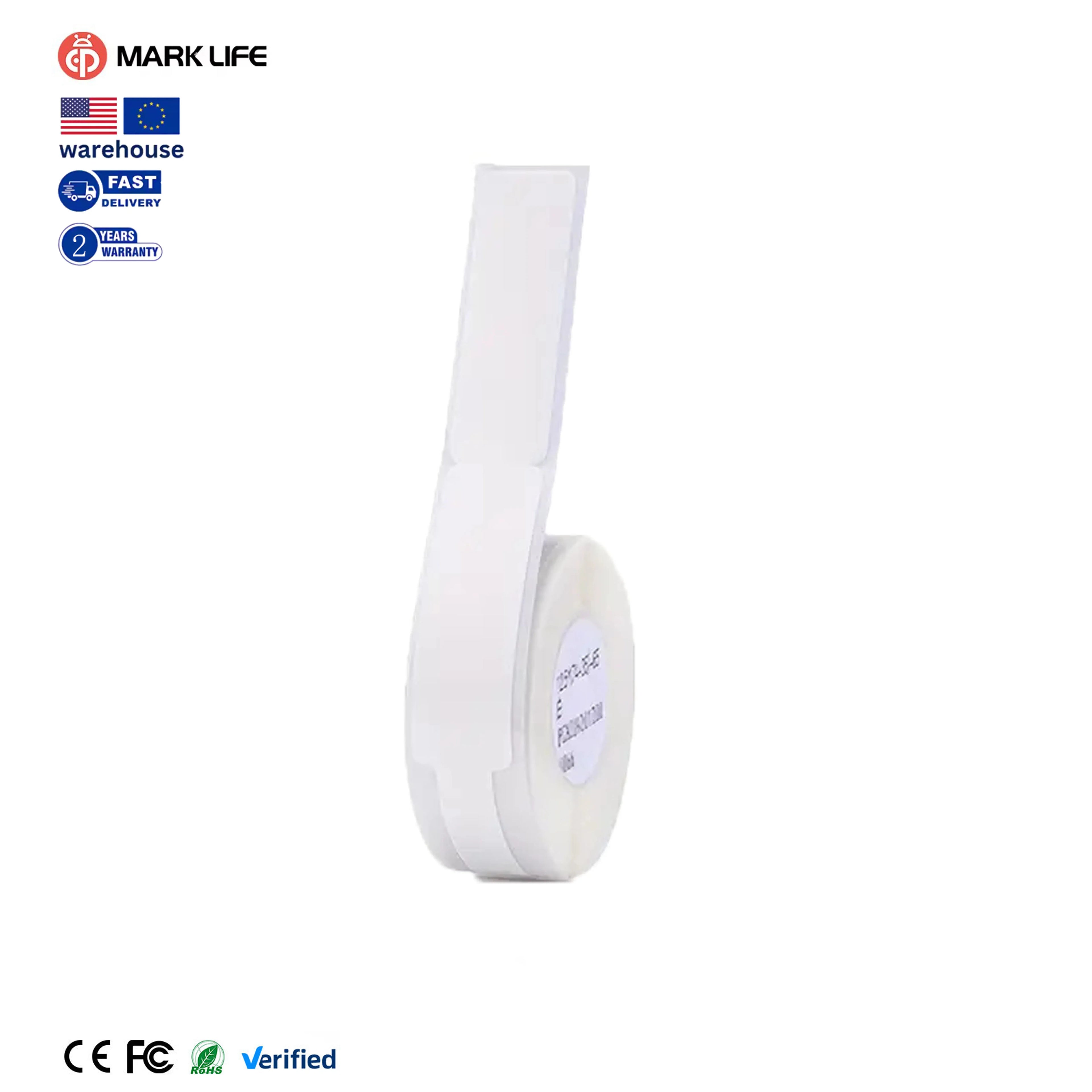 Marklife Waterproof Oil - Proof and Tear - Resistant Cable Label Paper Compatible with P15/M1 12.5*109mm/roll of 65 Sheets