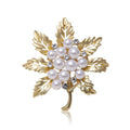 MM0484 Fashion Flower Brooch With Pearl Women Brooch Jewelry Wholesale