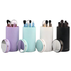 10 Piece Marble Custom Make up Brushes Makeup Brush Set With Cylinder Case Holder