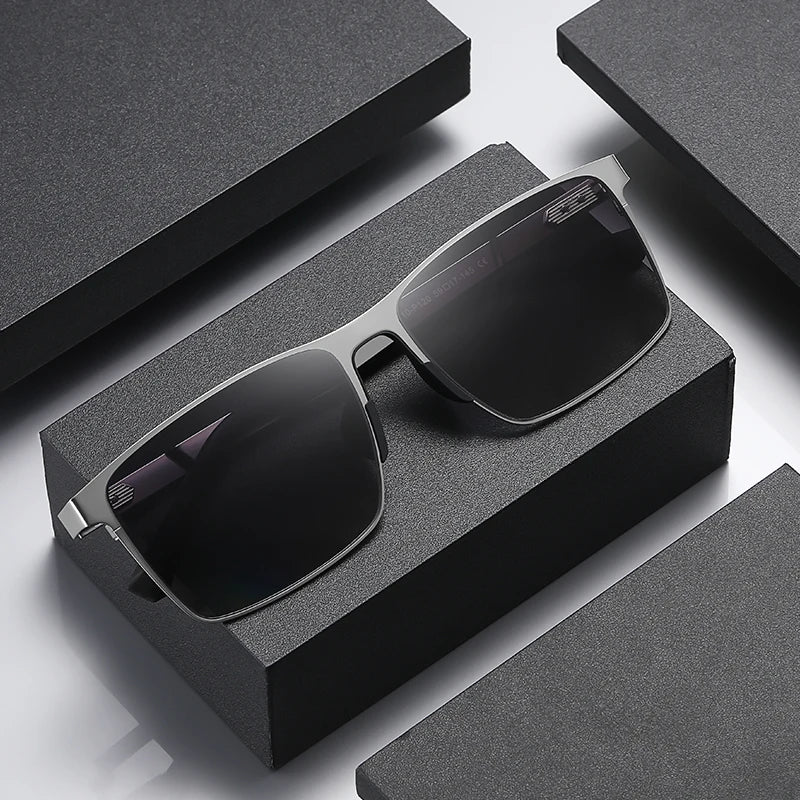 Ultra Quality Metal Rectangle Frame With Nylon Polarized Lens Men Style 2023 Sunglasses