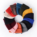 Wholesale Custom Knitted Cuffed Acrylic Slouchy Ski BeaniePrivate Woven Label Logo Beanies HatFisherman Skull Winter Cap