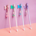 4-color Girlish butterfly with Drift Box Gel Pen Black Color Refill Gift