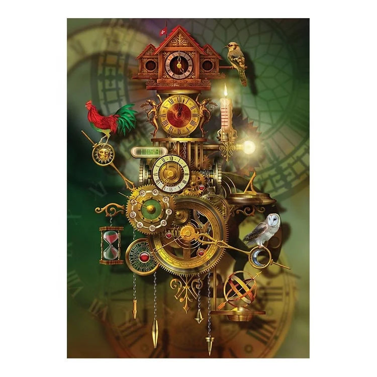 Ever Moment Diamond Painting Handmade Clock Machine Animals Full Square Drill ASF1096