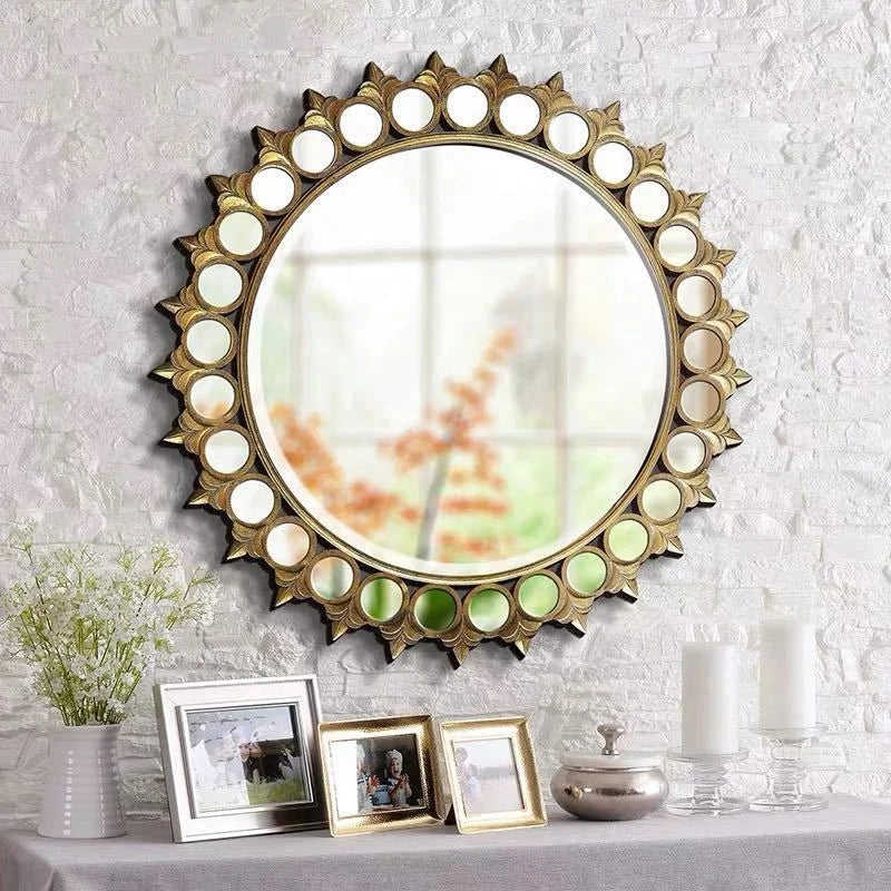 Display MDF Framed Modern Contemporary Elegant European Luxury Durable Oval Wall Mirror for Bathroom