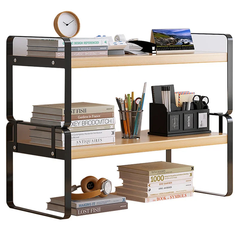 Desk Organizer Display Rack Multipurpose Hierarchical Organizing Storage Shelf for Office Study Desktop Stackable Shelf