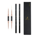 New Arrival Metal Handle Synthetic Hair Double-Ended Acrylic Nail Art Liner Brushes Set With Customized Logo Packaging