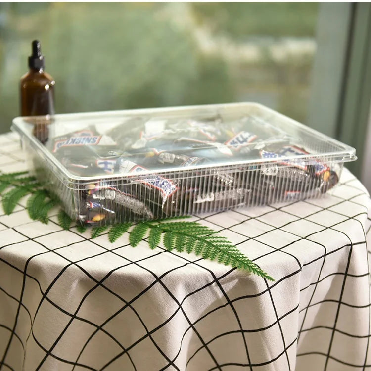 Wholesale Big Snack Storage Container Clear Disposable Take Away Plastic Cake Bakery Bread Baking Packaging Box