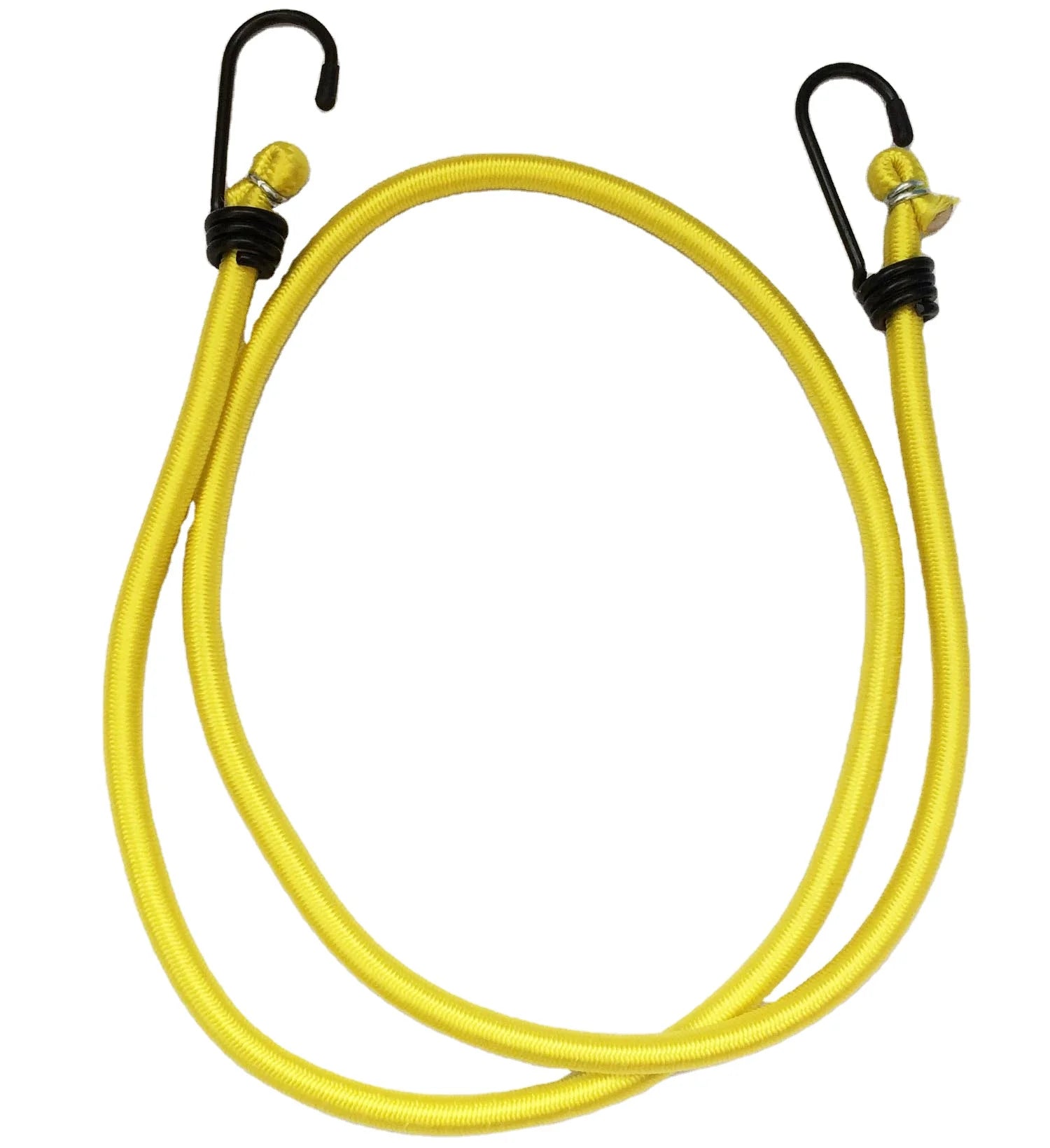 1.2m 8mm High Tenacity Round Elastic Bungee Rope with Metal Hook for Trampoline Packaging Cords