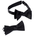 Professional Suit Black Matt Solid Men's Self Tie Bowtie Size Tape Polyester Jacquard Pattern Custom Logo Available BCSI