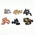 Wholesale Metal Mushroom Matte Black Rose Gold Silver Brass Double Cap Rivets Nickel-Free 8*6mm for Bag Shoe Garment