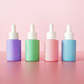 Gradient pink Dropper Bottle Glass Cosmetic Package Essential Oil Dropper Bottle