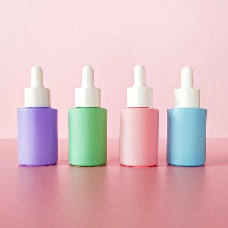 Gradient pink Dropper Bottle Glass Cosmetic Package Essential Oil Dropper Bottle