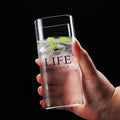 High Quality Lead Free BPA Free Handmade Square Glass Coffee Mug 12 oz 350ml Single Wall Dishwasher & Microwave Safe