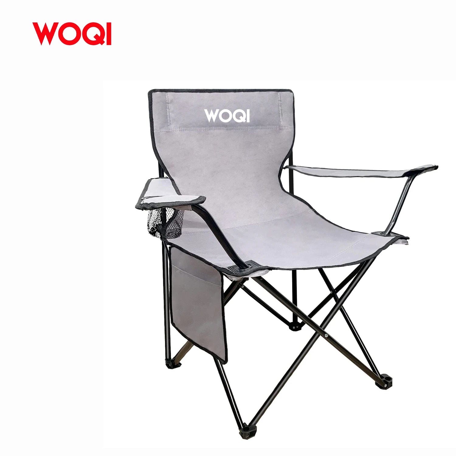 WOQI Wholesale Lightweight Iron Foldable Camping Chair with Modern Design and Oxford Fabric for Outdoor Use Garden & Farmhouse