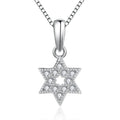 Custom  925 Sterling Silver Cubic Zirconia Star of David Pendant for Women | Jewish Jewelry Gift Idea