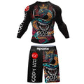 Rashguard Jiu Jitsu MMA Men T-shirt +Pant Set Kid Boy Girl Rash Guard Tracksuit Muay Thai Shorts Kickboxing Gym Suits