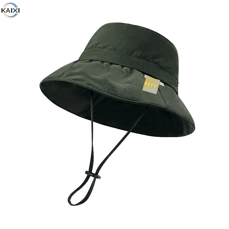 Multi Color Adjustable Size Summer Outdoor Waterproof Windproof Hiking Fishing Bucket Hat