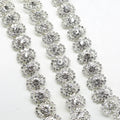 Latest Fashion Silver Rhinestone Chain Fringe Trim for Garment Accessories Decoration Rhinestone Cup Chain
