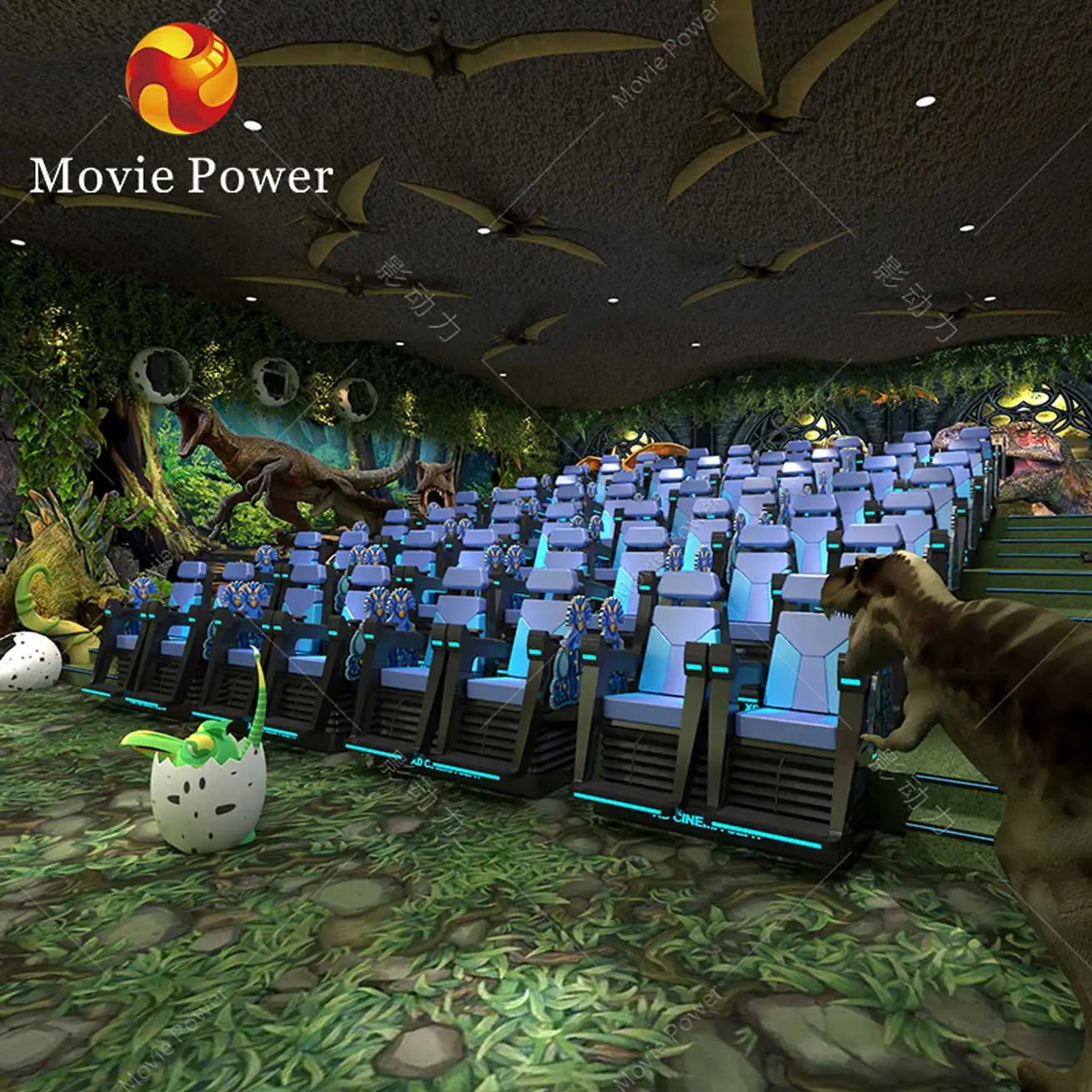 Commercial 5D/7D Cinema Simulator Indoor/Outdoor Metal Equipment for Sports Park & Trampoline Park Use