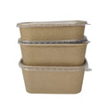 New Product Hot Sale Good Quality Factory Directly Supply Square Bowl Kraft Paper Rectangle Container Free Samples