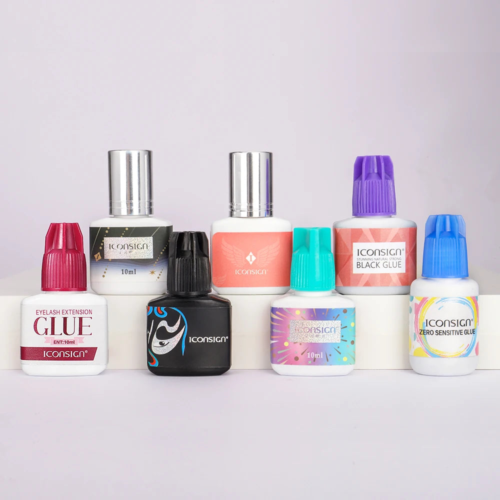 OEM 5ml Vegan Lash Glue Private Label Super Fast Drying Strong Eyelash Extension Glue Professional ICONSIGN