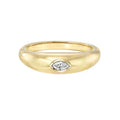 Milskye Women's Classic Cz Jewelry 925 Sterling Silver Gold Plated Dome Ring Wholesale