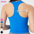 Janya Women's Sleeveless Spandex Gym Tank Top Running Activewear Without Padding Racer Back Factory Direct Sale-Wholesale Girls