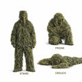 2026 Hottest Mossy Tactical Hunting Clothing Windproof Breathable Waterproof Woodland Ghillie Suits Animal Camo Ghillie Kits