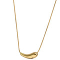 Dainty Chic 18K Gold Plated Chili Shaped Pendant Necklace No Fade Stainless Steel Pepper Charm Necklace for Ladies