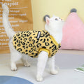 Cute Luxury Winter Pet Cat Eco-Friendly Cosplay Warm Fleece Velvet Leopard Print Cat Vest Clothes