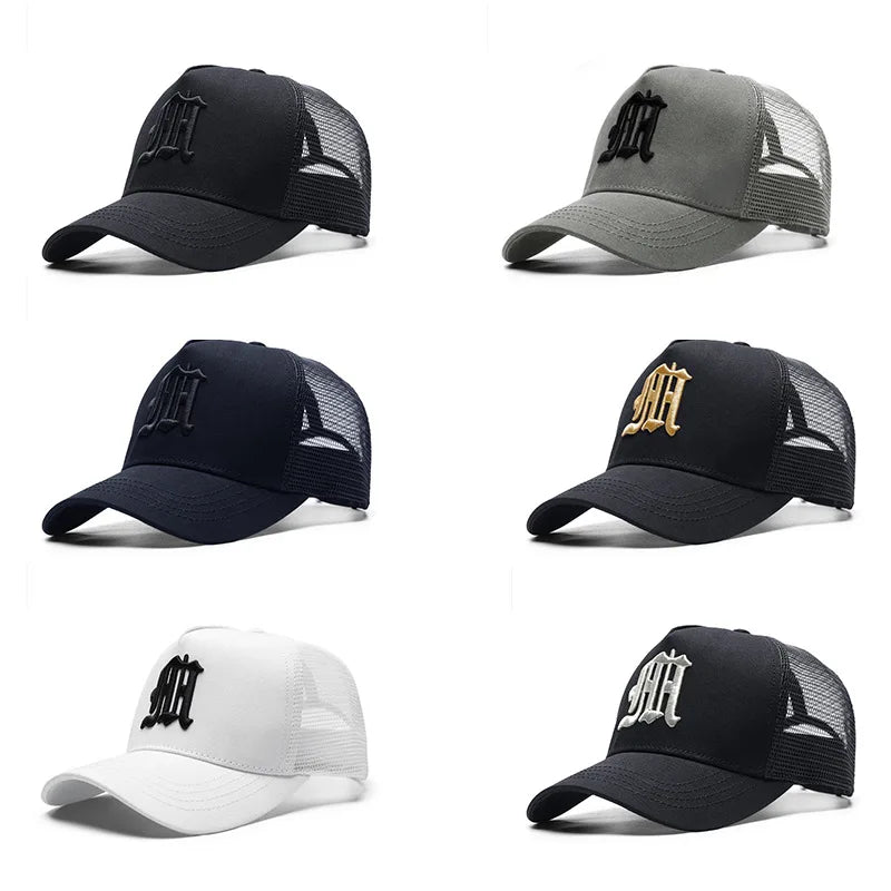 Custom Embroidery Mesh Caps 5 Panel Hats With Custom logo Adjustable Men Women Baseball Sports Cap