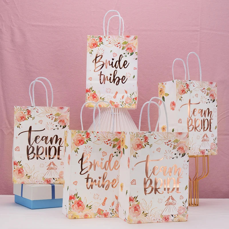 Wedding Decoration Team Bride Bags Wedding Gifts for Guests Bride to Be Thank You Party Supplies Baby Shower Thanking Gifts