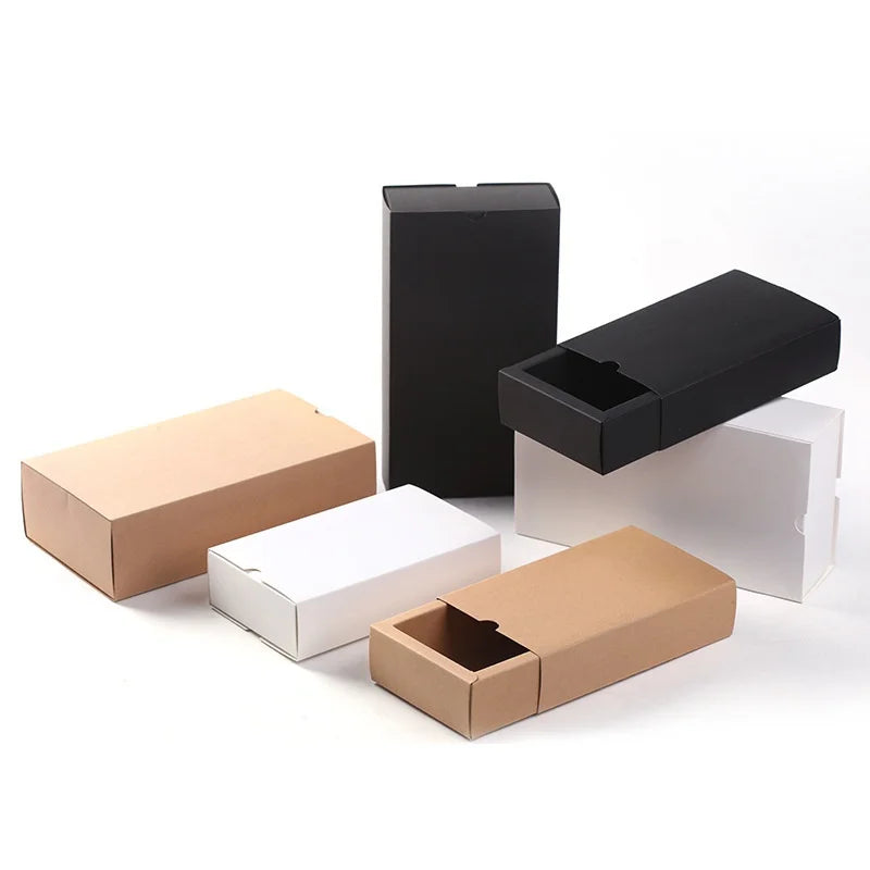 Durable Elegant White Kraft Paperboard Gift Box for Tea Flower Tea Candle Drawer