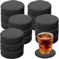 10*10cm Round Slate Coasters Bulk Non-Slip Laser Engraving Drink Slate Stone Bulk Coasters