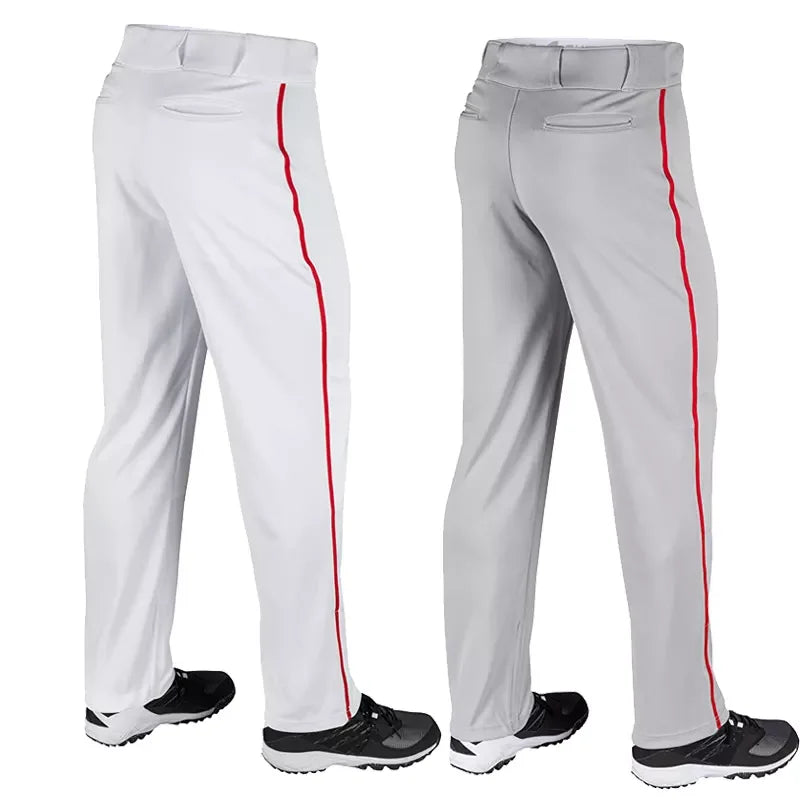 Men's Full Length Stripe Baseball Pants Wholesale Custom Logo White Sublimated Sportswear Men's Baseball Uniform