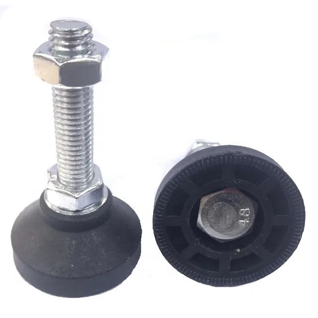 M12 Heavy Duty Industrial Fixed Leveling Feet with Nylon Pad for Workshop Equipment Cabinet Furniture Leg Support