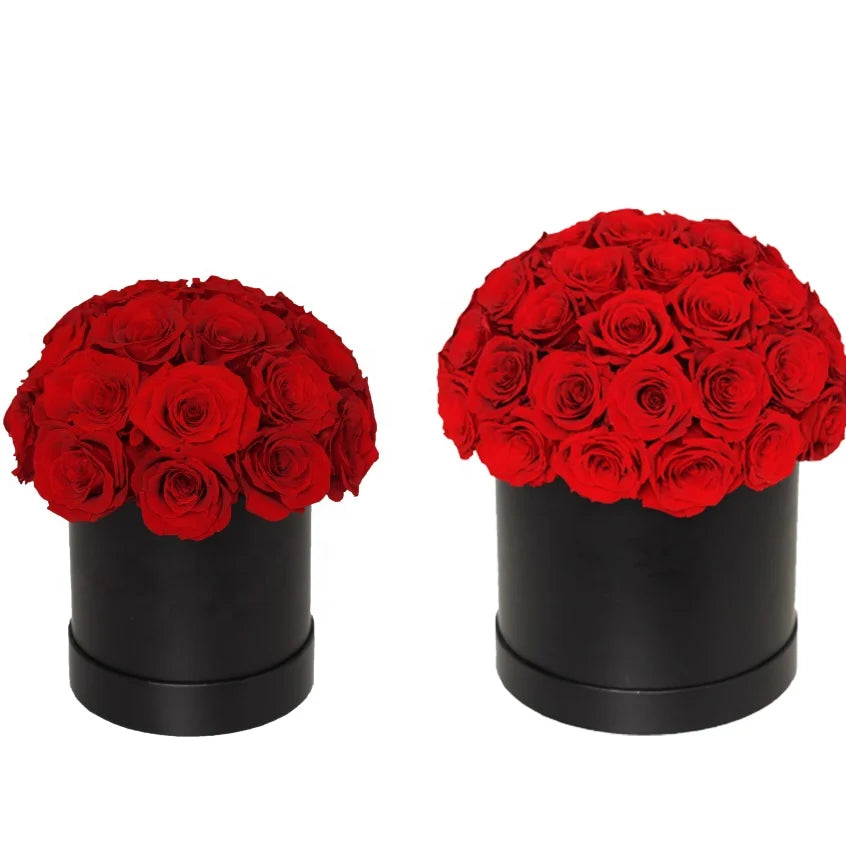 Christmas Gift Valentine's Day Mushroom Head Hug Bucket Eternal Rose Dried Flower Natural Real Flower Red High Quality Rose Gift