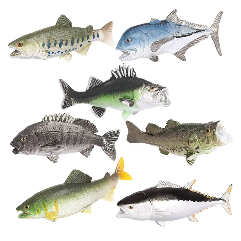 Wholesale Solid PVC Simulation  Fish Lobster Model Plastic Animal Toys Sea Creature Toys Animal Figurines Toys